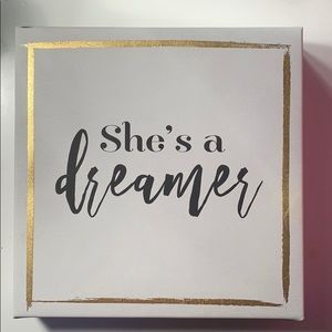 "She's a dreamer" 8x8 Wall Art